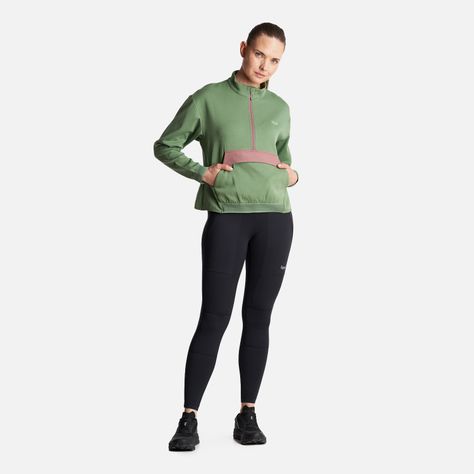 Poleron Mujer  DownStreet 1/4 Zip Sweatshirt Verde Claro Lippi-5