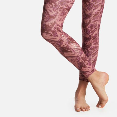 Calza Mujer Coihue Larga Print Burdeo Haka Honu-5