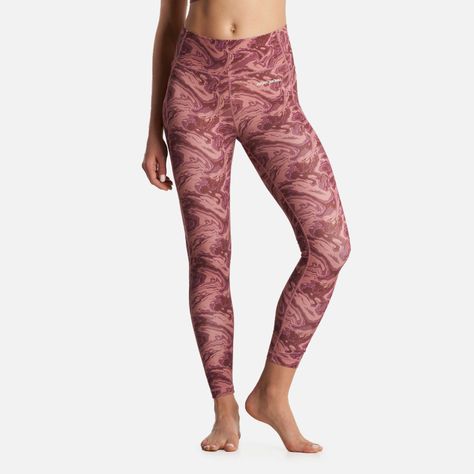 Calza Mujer Coihue Larga Print Burdeo Haka Honu-1