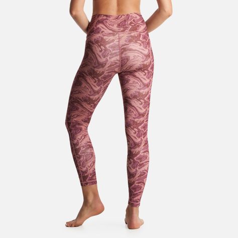 Calza Mujer Coihue Larga Print Burdeo Haka Honu-3