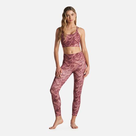 Calza Mujer Coihue Larga Print Burdeo Haka Honu-6
