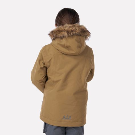 Chaqueta Niña Roble B-Dry Hoody Jacket Café Pardo Lippi-2