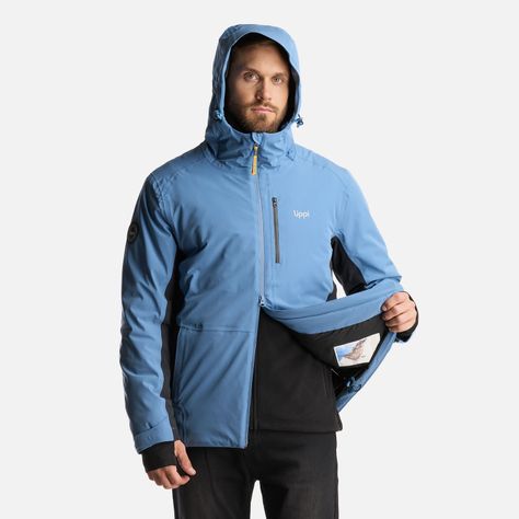 Chaqueta Hombre Snow Valley B-Dry Jacket Azul Grisaceo Lippi-8