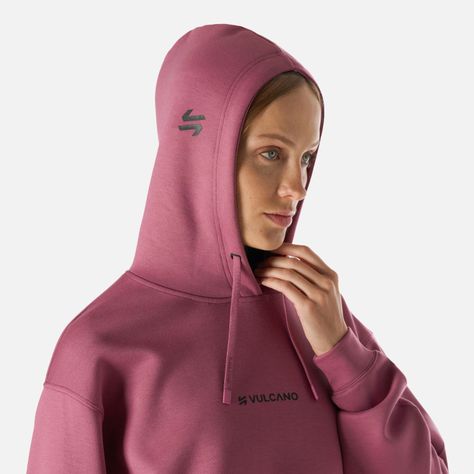 Polerón Mujer Tempo Active Sweatshirt Hoody Rosado Vulcano-4