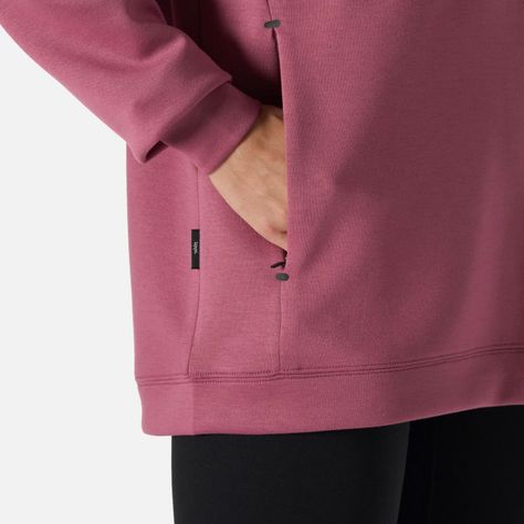 Polerón Mujer Tempo Active Sweatshirt Hoody Rosado Vulcano-5