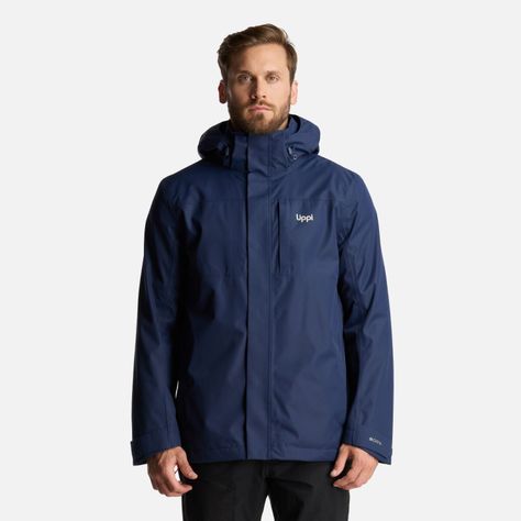 Chaqueta Hombre Tres Cruces Fusion-3 Hoody Jacket Azul Marino Lippi I24-1