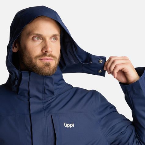 Chaqueta Hombre Tres Cruces Fusion-3 Hoody Jacket Azul Marino Lippi I24-5
