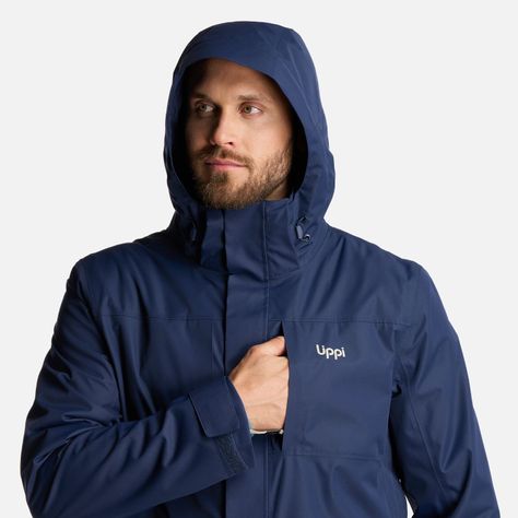 Chaqueta Hombre Tres Cruces Fusion-3 Hoody Jacket Azul Marino Lippi I24-7
