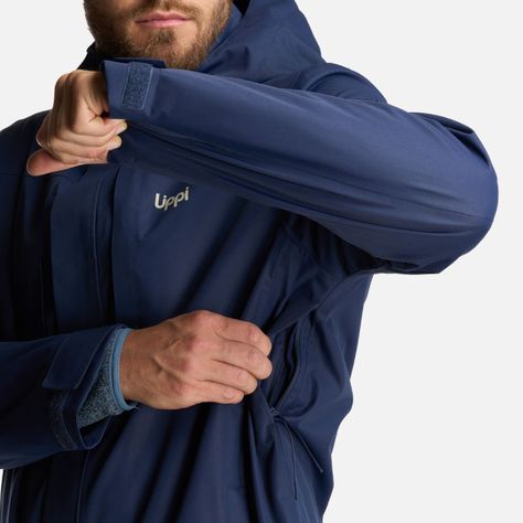 Chaqueta Hombre Tres Cruces Fusion-3 Hoody Jacket Azul Marino Lippi I24-8