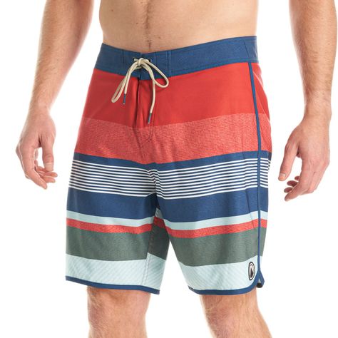 Short Hombre Performance Swimwear Azul Naranjo Verde Lippi-6