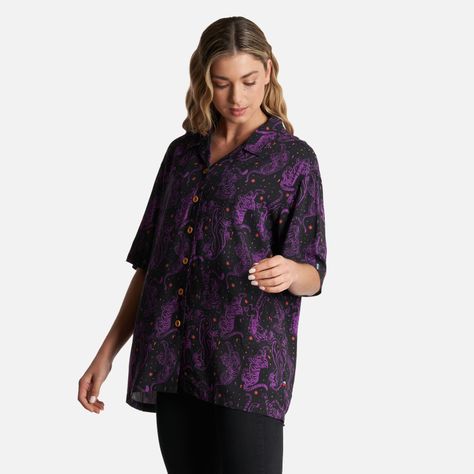Camisa Mujer Cola de Tigre Print Negro Haka Honu-2