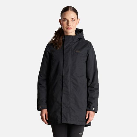 Chaqueta Mujer Peumo Canvas Hoody Jacket Negro Lippi I23-0