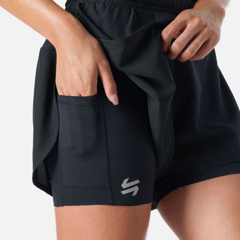 Shorts Mujer Built To Move 2-in-1 2,5" Shorts Negro Vulcano-4