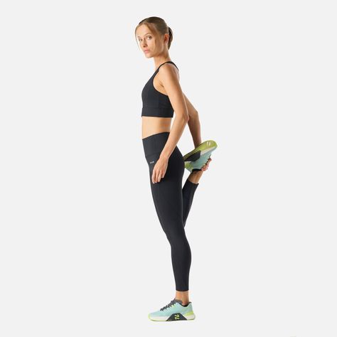 Calza Mujer Built To Move 7/8 High Rise Negro Vulcano-2