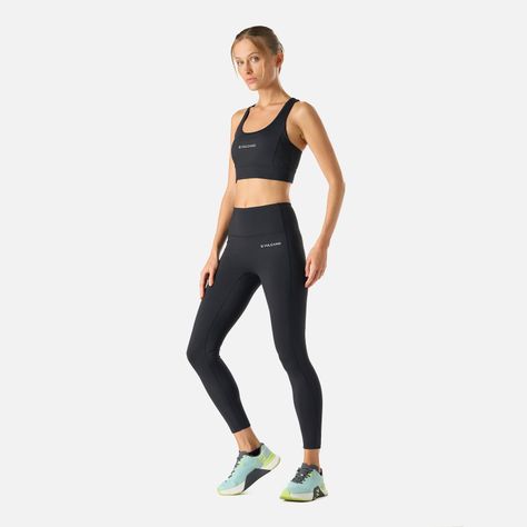 Calza Mujer Built To Move 7/8 High Rise Negro Vulcano-6