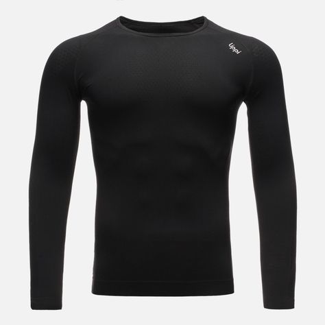 Primera Capa Hombre Skintec 1000 Seamless Top Negro Lippi I24-0