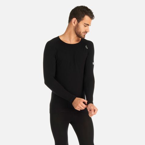 Primera Capa Hombre Skintec 1000 Seamless Top Negro Lippi I24-1