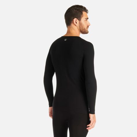 Primera Capa Hombre Skintec 1000 Seamless Top Negro Lippi I24-4