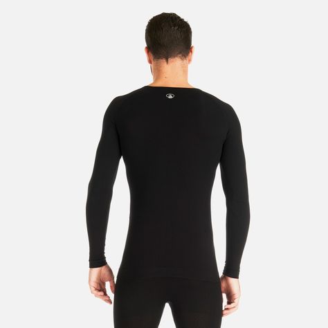 Primera Capa Hombre Skintec 1000 Seamless Top Negro Lippi I24-5