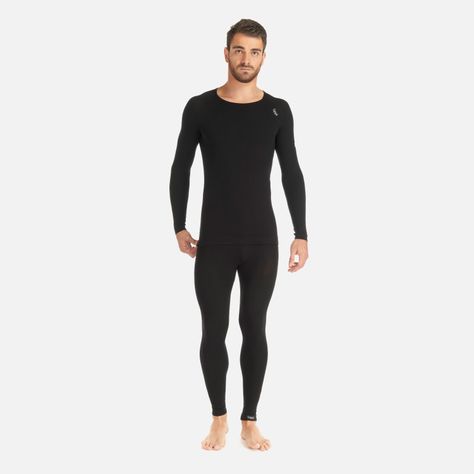 Primera Capa Hombre Skintec 1000 Seamless Top Negro Lippi I24-9