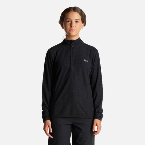Poleron Teen Girl Mild Nano-F 14 Zip Negro Lippi I23-1