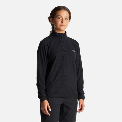 Poleron Teen Girl Mild Nano-F 14 Zip Negro Lippi I23-2
