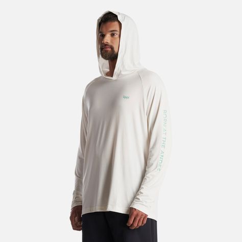 Polera Hombre Sun Action Hoody Q-Dry T-Shirt Blanco Lippi-4