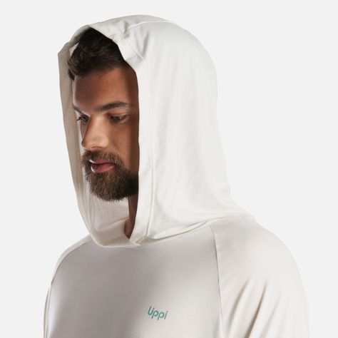 Polera Hombre Sun Action Hoody Q-Dry T-Shirt Blanco Lippi-5