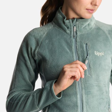 Chaqueta Mujer Numan Shaggy-Pro Jacket Jade Oscuro Lippi-5