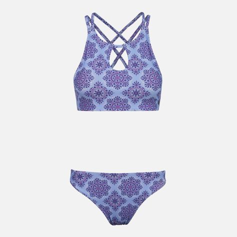 Traje de Baño Mujer Fondo de Bikini Full Print Lila Haka Honu-0