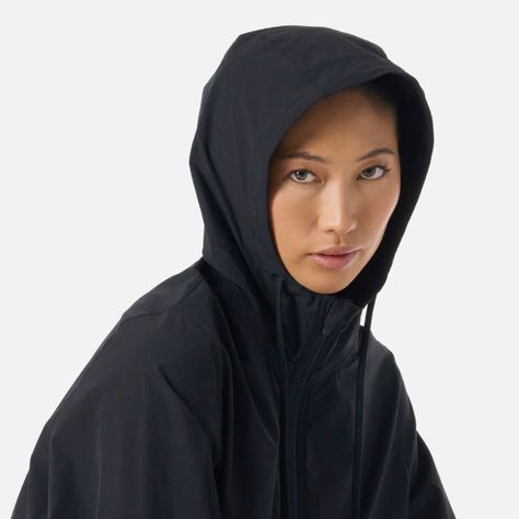 Chaqueta Mujer Tempo 1/4 Zip Windbreaker Negro Vulcano-4