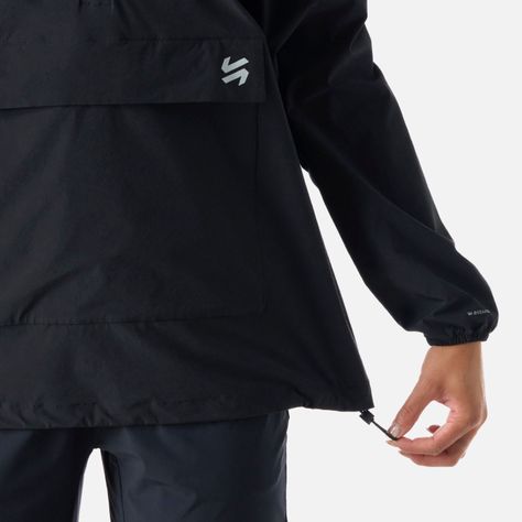 Chaqueta Mujer Tempo 1/4 Zip Windbreaker Negro Vulcano-6