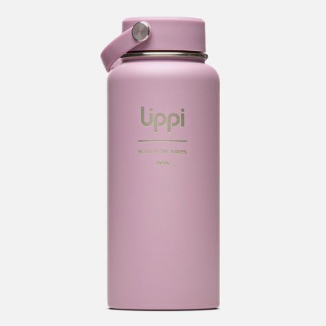 Botella Unisex Light Steel Wide Top Bottle 950ml Rosa Lippi-0