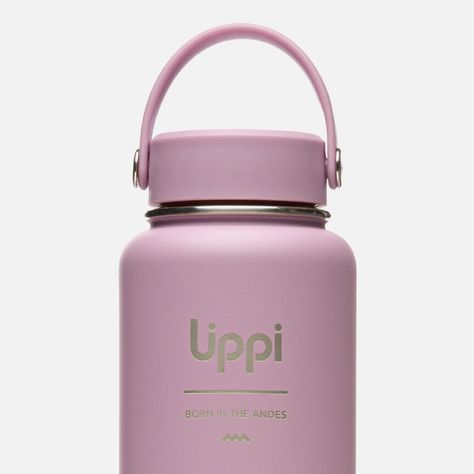 Botella Unisex Light Steel Wide Top Bottle 950ml Rosa Lippi-2
