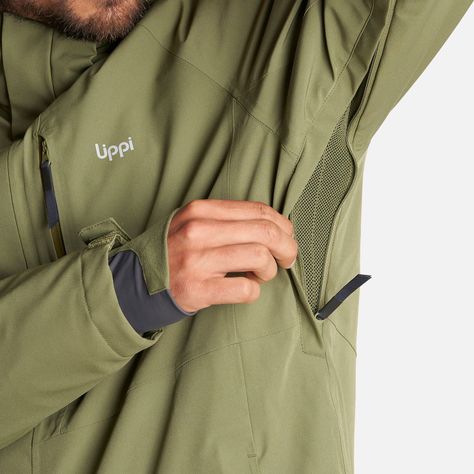 Chaqueta Hombre Andes B-Dry Hoody Jacket Verde Lippi-9