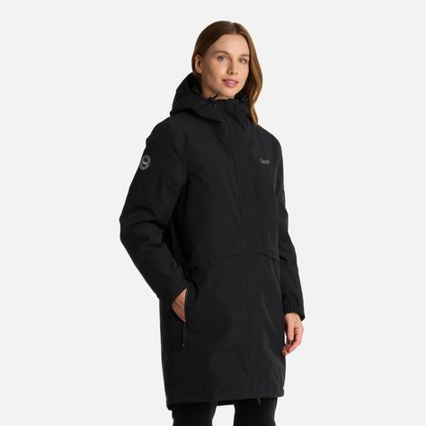 Chaqueta Mujer Mountains Live BDry Down Long Negro Lippi I25-1