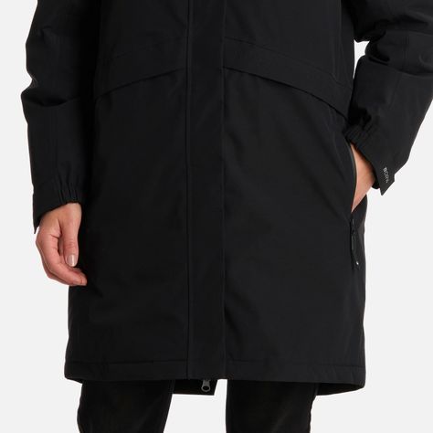 Chaqueta Mujer Mountains Live BDry Down Long Negro Lippi I25-5