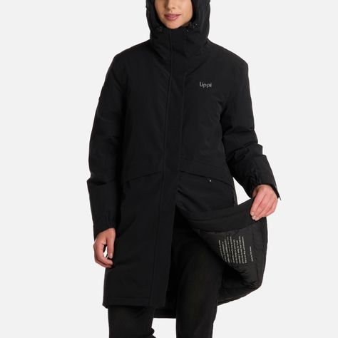 Chaqueta Mujer Mountains Live BDry Down Long Negro Lippi I25-6