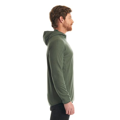 Poleron Hombre Jacaranda Nano-F 14 Zip Hoody Verde Grisaceo Lippi-3