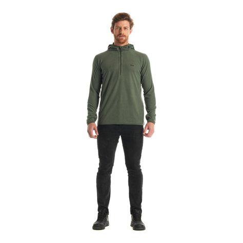 Poleron Hombre Jacaranda Nano-F 14 Zip Hoody Verde Grisaceo Lippi-8