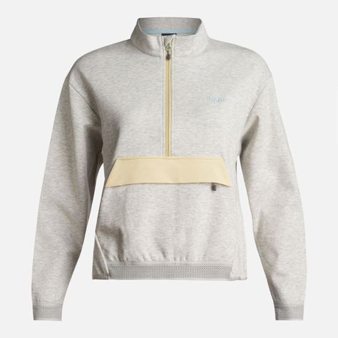 Poleron Mujer  DownStreet 1/4 Zip Sweatshirt Melange Gris Lippi-0