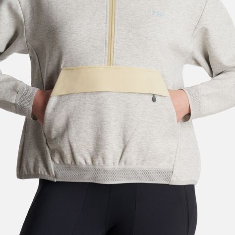 Poleron Mujer  DownStreet 1/4 Zip Sweatshirt Melange Gris Lippi-5