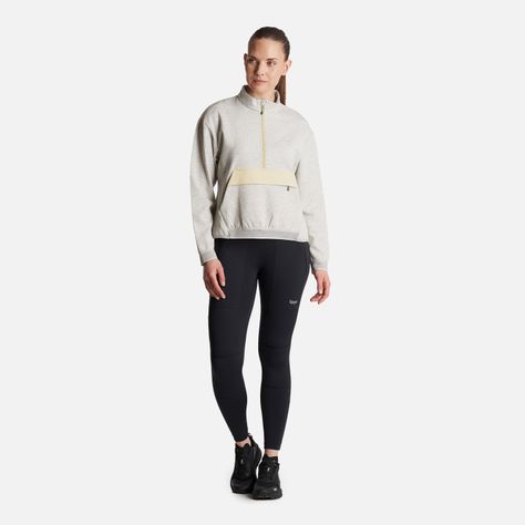 Poleron Mujer  DownStreet 1/4 Zip Sweatshirt Melange Gris Lippi-6