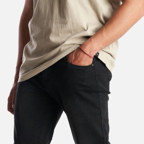 Pantalon Hombre Denim Pants Negro Lippi I23-4