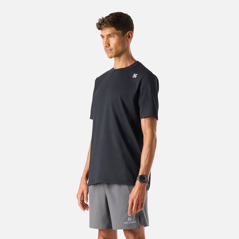 Polera Hombre Tempo T-Shirt Negro Vulcano-1
