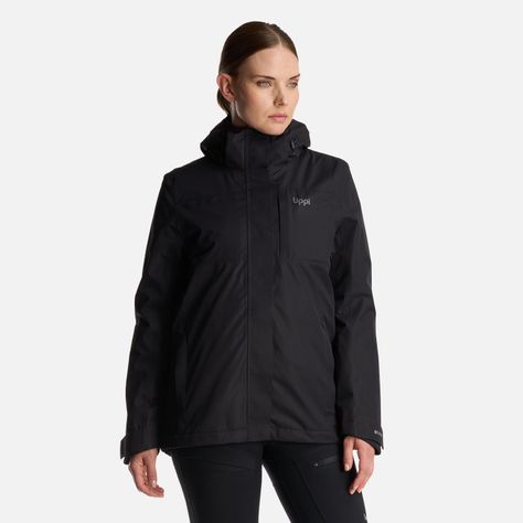 Chaqueta Mujer Tres Cruces Fusion-3 Hoody Jacket Negro Lippi I24-1