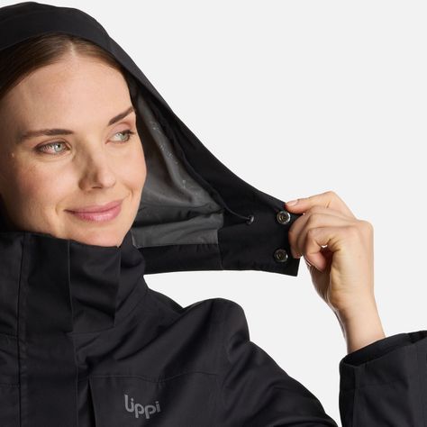 Chaqueta Mujer Tres Cruces Fusion-3 Hoody Jacket Negro Lippi I24-5