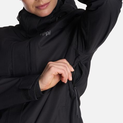 Chaqueta Mujer Tres Cruces Fusion-3 Hoody Jacket Negro Lippi I24-8