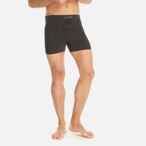 Ropa Interior Hombre Pack Skintec Seamless Boxer Negro y Gris Oscuro Lippi-1