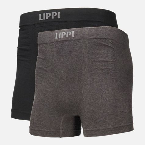 Ropa Interior Hombre Pack Skintec Seamless Boxer Negro y Gris Oscuro Lippi-0